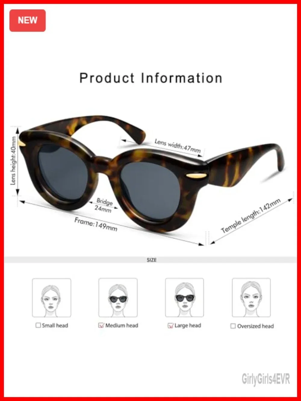Chunky Round Sunglasses UV400 Protection Retro Style Women Men